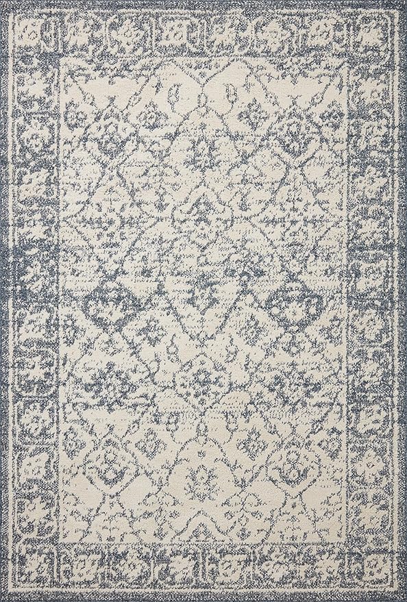 Loloi Magnolia Home by Joanna Gaines Gigi Collection GIG-02 Ivory/Blue 4'-0" x 6'-0" Accent Rug