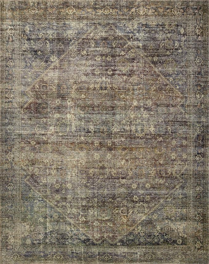 Loloi Amber Lewis Morgan Collection MOG-05 Spice/Lagoon 9'-6" x 13'-6" 38" Thick Area Rug feat. CloudPile, Neutral, Room Décor, Vintage Inspired, Livingroom, Bedroom, Dining Area