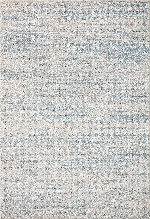 Loloi Kamala Collection KAM-04 Sky/Dove 4'-0" x 6'-0" Accent Rug