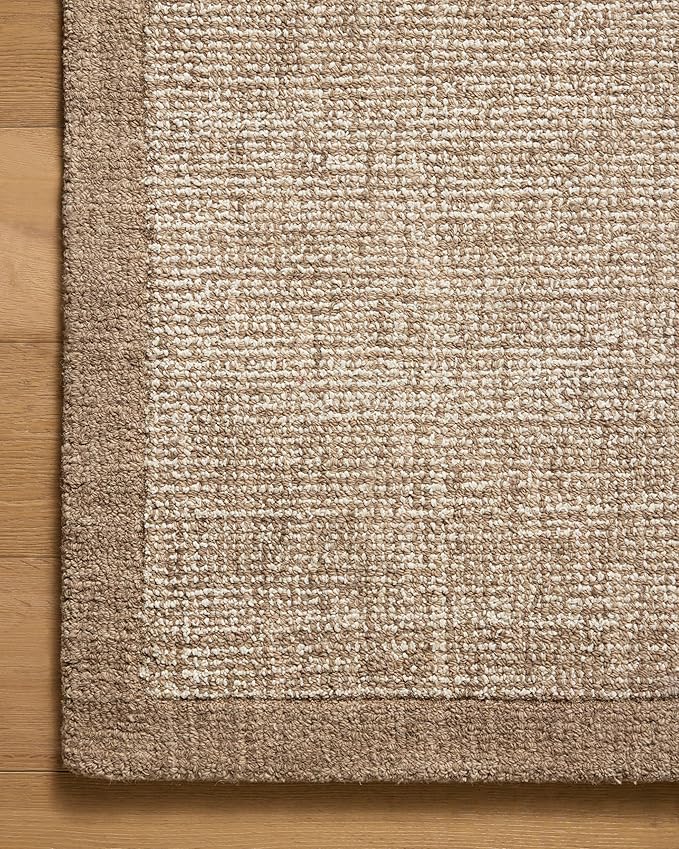 Loloi Magnolia Home by Joanna Gaines Henley Collection Ivory/Brown 9'-3" x 13' Area Rug