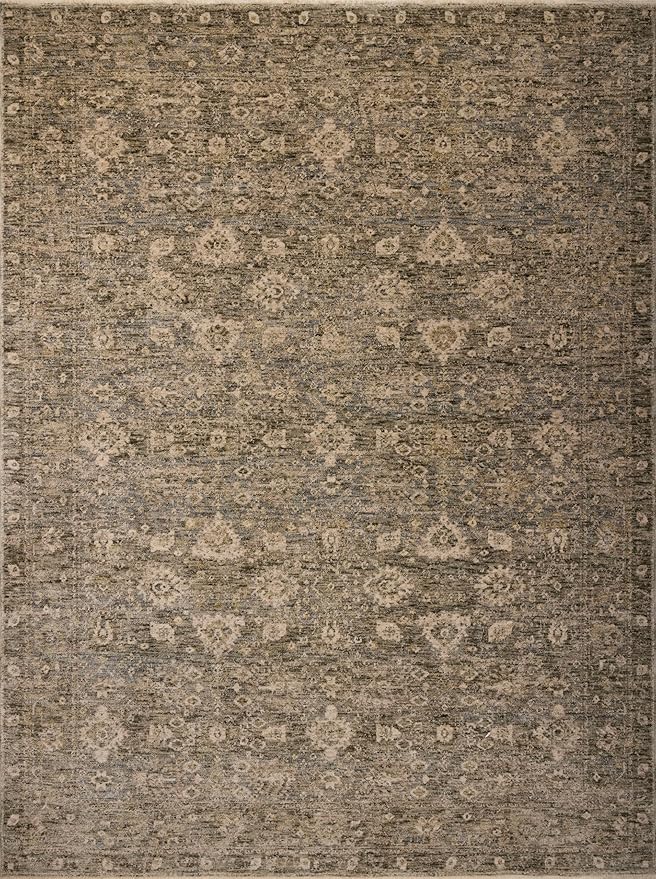 Loloi Magnolia Home by Joanna Gaines Junie Collection JUE-06 Lagoon/Natural 2'-0" x 3'-0", .38" Pile Height, Accent Rug