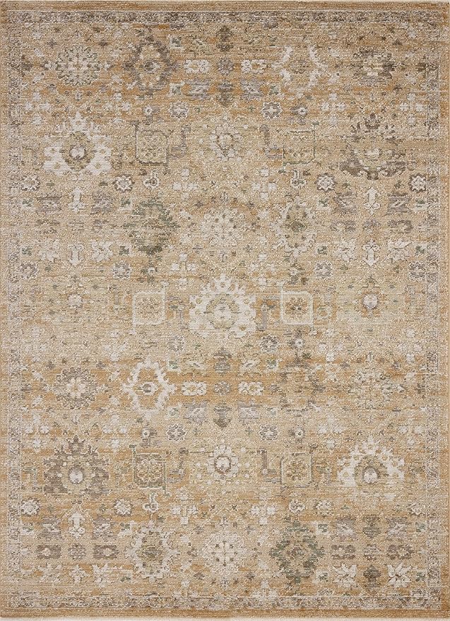 Loloi Magnolia Home by Joanna Gaines Pace Collection PAC-07 Sunset/Stone 7'-8" x 7'-8" Round Area Rug