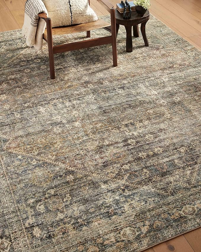 Loloi Amber Lewis Morgan Collection MOG-05 Spice/Lagoon 2'-3" x 11'-6" 38" Thick Runner Rug feat. CloudPile, Neutral, Room Décor, Vintage Inspired, Livingroom, Bedroom, Dining Area