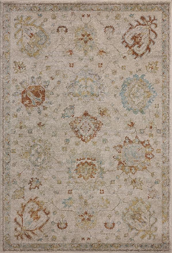 Loloi Magnolia Home by Joanna Gaines Mona Collection MOA-02 Oatmeal/Multi 2'-6" x 8'-0" Runner Rug