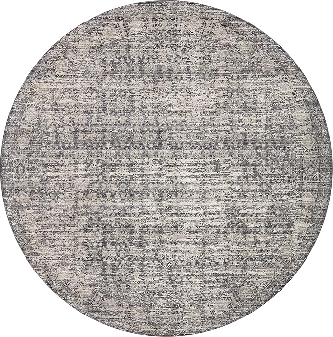 Loloi Amber Lewis Alie Collection ALE-03 Charcoal/Dove 2'-7'' x 10'-0'', .13'' Pile Height, Runner Rug